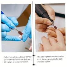 75Pcs Nail Sanding Bands With 3/32" Mandrel Bit, 80#120#180 Nail Sanders For Nail Drill Bit Acrylic Nails, Manicures, Pedicures Tools