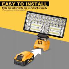 LED Work Light For Dewalt 20V Battery,90W Flood Light Torch For Workshop,Camping - Yellow - View 7