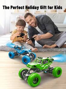 1pc Remote Control Off-Road Vehicle, Rechargeable RC Car With Spray Function, Monster Truck Pickup Toy RC Car Toy, Suitable For All Terrain, Classic Affordable RC Car Toy Gift For 6-10 Year Old Boys
