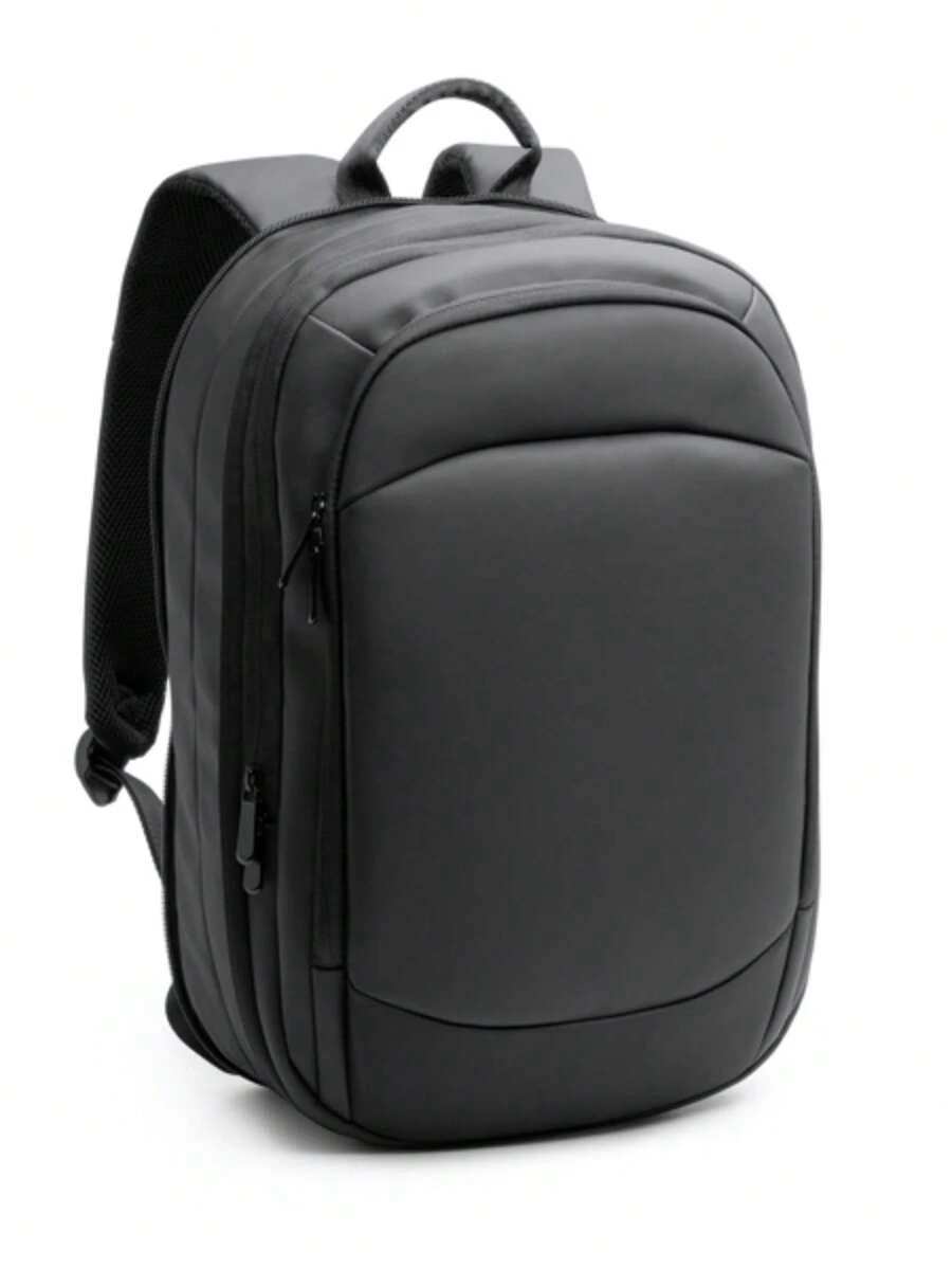 The Black Olila Zaino antifurto espandibile Kugar 1048 (consegna in 48 ore) – Nero – Pelle PU, scomparto principale con accesso posteriore, tasca imbottita per laptop da 14", tasche laterali e frontali, manici e schienale imbottiti, cinghia per trolley, zaino di sicurezza, zaino elegante, zaino resistente, zaino per laptop - Nero di Kugar - Visualizzare 1