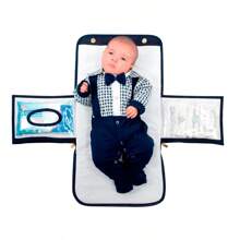 Baby Changing Table With Portable Diaper Holder Maternity - Navy Blue - View 2