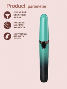 1pc, Eyebrow Trimmer Shaver C5-Emerald Dark Blue Gradient - Multicolor - View 4
