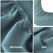 Farfallarossa Bedding Fitted Sheet - Bottom Sheet - Soft Microfiber - Shrinkage And Fade Resistant - Easy Care -1 Fitted Sheet Only - Deep Lake Blue - View 7