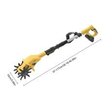 Rainaut Electric Rototiller Garden Cordless Tiller Soil Cultivator Tilling Rechargeable The Best Gift/Present For Family&Friends Happy Christmas - Yellow - View 2
