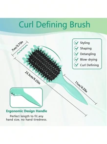 1 pieza Cepillo desenredante para cabello rizado, cepillo de paleta para mujeres con cabello natural y texturizado, cepillo de pelo liviano para cabello húmedo y seco, cepillo desenredante con cerdas flexibles, perfecto para cabello largo, grueso, rizado y ondulado, experiencia de desenredo sin dolor, apto para todos los tipos de cabello. Día de la Madre, Regalo para mi madre