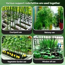 8 pezzi Tubo in plastica e acciaio da 1,1 cm, supporto da giardino per arrampicata delle piante, pergolato di supporto per fiori