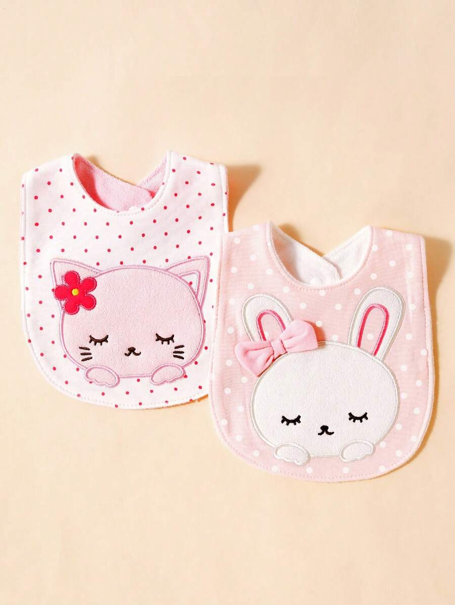 2 babykatthaklappar - Multifärgad - Visa 1