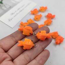 10pcs Cute Goldfish Pendants, Resin Charms Suitable For DIY Jewelry, Keychains And Earring Making - Pendants - View 6