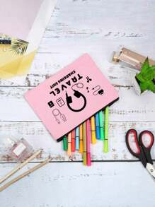 帆布充电器收纳袋 - 低过敏、不防水电子配件盒 - 男女通用旅行线和 USB 袋 学校大学电子包 移动电源 便携式充电器 充电器盒 耳机盒 线袋 线收纳袋 数码相机 相机包 相机包 - 粉色 - 查看 4