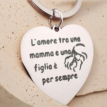 Portachiavi regalo per mamma e figlia, adatto come regalo per mamma e figlia, Natale, Festa della Mamma, accessori per auto in Italia, ciondolo per borse, accessori scolastici, carino, gotico, stile Y2K - Visualizzare 4