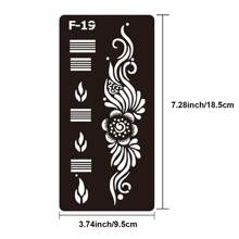 12 pièces Designs modernes Fleurs Mehndi Icône Motif Tatouage temporaire Body Art Autocollants, Tatouage main, Tatouage bras, Tatouage pied