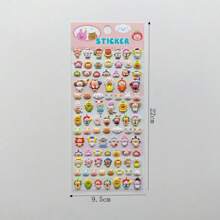 4pcs Set Cute Cartoon Foam Stickers, Ice Cream Sticker, Waffle Cone Sticker, Bird Sticker, Bubble Water Sticker, Fun Creative Stickers, DIY Handcraft Stickers, Valentine's Day Gift, Applicable For Phone Cases, Notebooks