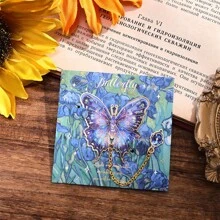 1 pieza Marcador de libro de metal con forma de mariposa y cadena de metal, diseño artesanal tipo pintura al óleo de Van Gogh, regalo único para amantes de los libros, cumpleaños, San Valentín, graduación, Día Mundial del Libro, decoración del hogar