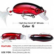 CISEA F2 Crank Fishing Lure Tungsten Jig Fishing Swivel Jig Top Water Lure Bait Soft Plastic - Multicolor - View 7