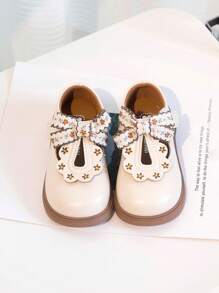 2025 Spring Autumn New Style Girls Shoes Princess Style Soft Sole Leather Shoes For Toddlers & Little Kids
