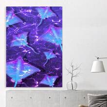 Purple Manta Rays Canvas Painting, Creative Design, Art Home Decoration, Printing, Painting, Poster, Personality, Suitable For Home Office, Living Room, Bar, Bedroom Decoration, Is Ideal For Birthday And Holiday Gifts, Girls Bedroom, Christmas Wall Art Valentine's Day Gift,Framed Poster - 裱框 - 查看 1