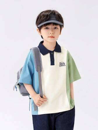 zosee Young Boy Short Sleeve T-Shirt, POLO Shirt, Young Boy Summer Wear 2025 New Style Boys Breathable Top, Summer Edition