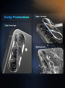 3 Packs Transparent Glass Camera Lens Protector Compatible With Samsung Galaxy , 9H Ultra Thin Clear Glass Cover Scratch-Resistant & Case Friendly [Not Affect Flash & Night Shot], Gift For Birthday, Family, Friends Lens Protector, Phone Accessories Waterproof Shockproof Anti-Fall Anti-Fall Anti-Fingerprint Full Cover - Clear - View 2