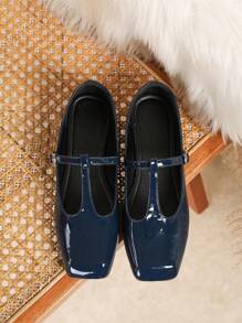 2025 Women's Fashion Pearl Coating Square Toe Mary Jane Flat Shoes, Vintage Style Versatile Flats, Spring/Autumn 2025 New Hot Selling Women Shoes