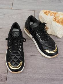 Fall/Winter 2024 Women's Lightweight Casual Sports Sneakers - Black - View 7