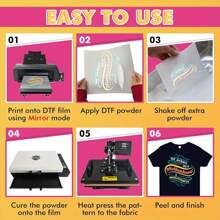 Colorfairy White TPU DTF Transfer Powder, 0.5kg/1kg - Medium Fine, Heat Press Adhesive For DIY T-Shirts, Fabric Crafts