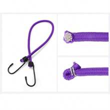 Cuerda elástica con gancho, cuerda de goma, cuerda elástica para exteriores súper resistente de alta resistencia, correa de cuerda elástica de uso múltiple adecuada para equipaje, camping, portaequipajes de bicicleta, carpas para exteriores, resistente a la intemperie, automóviles, con gran rebote y sin deformación