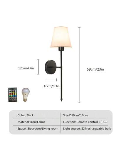 1P/ LED Nordic Wand Lamp Charge RGB Bulb /NO Removable Wireless Verlichting Bedroom Corridor Hallway Indoor Luminaire Bedside ative At The Entrance Of Ho Lights view 10