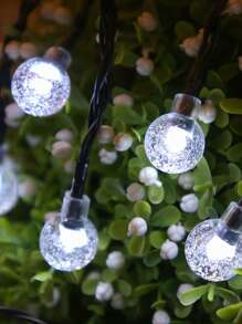 1 szt. 20/50/100/200 diod LED Solar Garden Crystal Globe Solar String Lights Outdoor Solar Outdoor Lights With 8 Lighting Modes Dekoracja dziedzińca Do Hotelu/Cateringu/Organizacji Wydarzeń