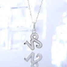 New Classic Twelve Constellation Series Capricorn Pendant Necklace S925 Silver Inlaid D-Color Moissanite