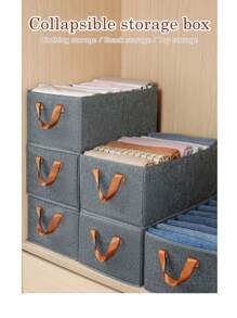 1pc Foldable Storage Box, Large Capacity Portable Clothes Organizer Box - Ideal For Space Saving, Wardrobe Organization, Decoration Supplies For Autumn, Festivals, Rooms, Home