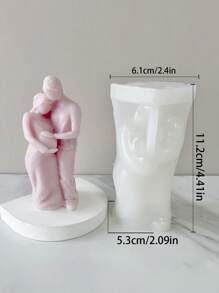 1个装 3D 温暖拥抱家庭爱心蜡烛模具 - 柔韧易脱模，适用于蜡烛/树脂，母亲节/婚礼礼物硅胶模具 - 白色 - 查看 9