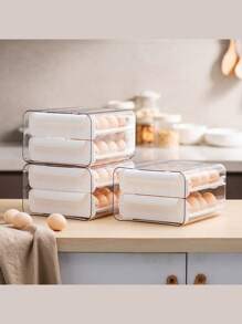 Contenitore per uova per frigorifero con coperchio, contenitore in plastica per uova da frigorifero, vassoio porta uova da 14/21 uova trasparente, scatola porta uova con scomparti anti-collisione e coperchio, scatola porta uova impilabile trasparente per casa/cucina, adatta per frigorifero, armadietto, cassetto e scaffale, organizer e armadietto da cucina, accessori da cucina - Multicolore - Visualizzare 7