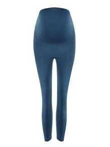 Maternity High Waist Compression Leggings - Soft Stretch Pregnancy Support Pants For Women - Multicolor - View 8