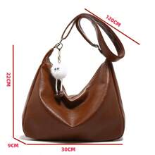 Maillard Style Retro Crossbody Bag, New Tote Bag, Large Capacity And Stylish Shoulder Bag, Commuting Bag, Crossbody Bag, Handbag. This Lightweight, Casual And Fashionable Women's Bag Is Suitable For Young Girls To Use When Shopping.