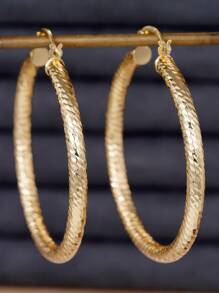 1 Pair Luxury Hoop Earrings For Women For Party Engagement Anniversary Jewelry Valentine's Day Gift