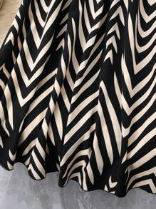 女式高腰喇叭裙，时尚垂坠设计，百搭，修身