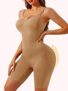1 件驼色女式修身连体瑜伽连体衣
