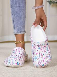 Nuevos zapatos de jardín, zapatos planos ajustables y holgados, pantuflas de dormitorio/viaje/playa, sandalias de punta cerrada