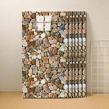 20PCS Self-Adhesive Black Marble PVC Cladding Wall Panels For Kitchen Bathroom Carnival Home Sticker - Marrón - Ver 2