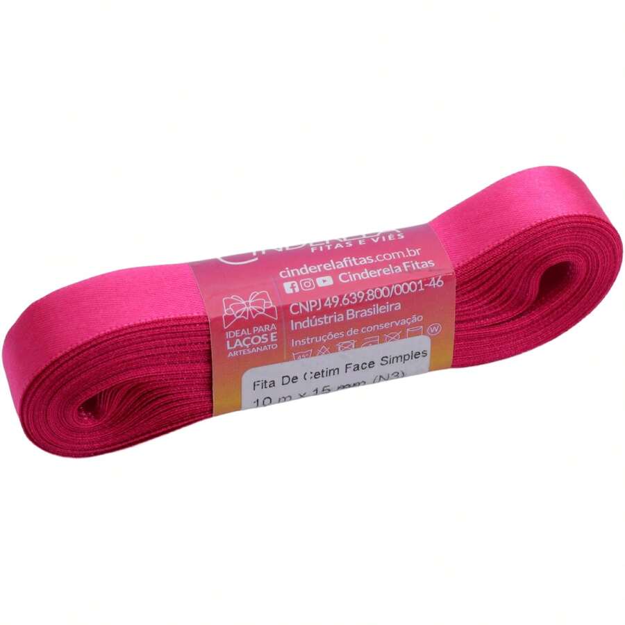Satin Ribbon 15mm 10 Meters  Bows And Crafts - 041 粉紅色 - 查看 1