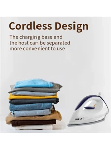 SOKANY SOKANY-119 Household Electric Iron Handheld Steam Ironer Mini Portable Student Travel Ceramic Base Plate Design Suitable For All Kinds Of Clothes, Constant Temperature Ironing, Non-Damaging Clothes Adjustable Thermostat Control Overheat Protection