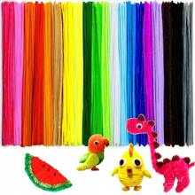 100 件随机颜色浮雕 DIY 套装、折叠棒、管道清洁器散装工艺品、艺术工艺品、工艺品（数量是手工计算的，因此可能会有一些错误。）图片中的形状仅供显示。 - 彩色 - 查看 1