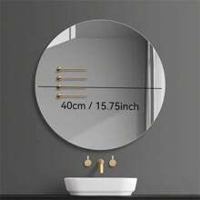 4pcs Contemporary Circular Wall Mirrors, Multi-Functional Home Decor - Clear - View 4