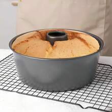 Formă de copt 1 bucată din oțel carbon, farfurie pentru tort cu fund plat / caneluri, forma pentru tort, farfurie pentru tort Savarin, farfurie pentru tort cu tub de ceară, farfurie maro Savarin, farfurie antiaderență, accesorii pentru cuptor, unelte pentru coacere, unelte mici de bucătărie, accesorii pentru bucătărie