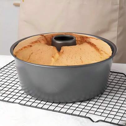 1 Piece Carbon Steel Baking Mold, Flat Bottom / Groove Tube Cake Plate, Baking Cake Mold, Savarin Cake Plate, Wax Tube Cake Plate, Savarin Brown Plate, Non-Stick Plate, Oven Accessories, Baking Tools, Kitchen Small Tools, Kitchen Accessories