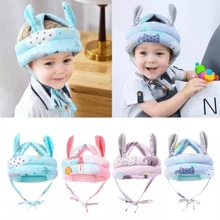 Capacete Bebê Protetor De Cabeça Ajustável Engatinhar Andar - Branco - Visão 1