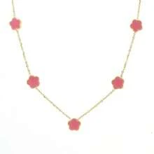 1 Set Floral Design Chain Bracelet, Necklace And Earring Jewelry Set, Elegant Style For Women