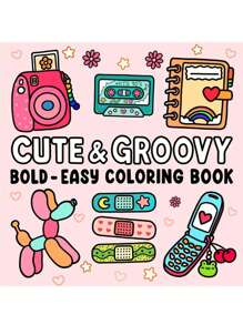 Dễ thương & sành điệu: Sách tô màu cho người lớn và trẻ em, đậm và dễ, thiết kế đơn giản và lớn để thư giãn với những thứ đáng yêu (tô màu đậm và dễ). Sách vẽ, thích hợp làm quà tặng, quà tặng Giáng sinh trở lại trường - Nhiều màu - Xem 11