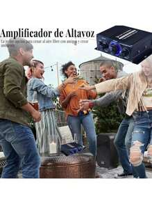 Mini amplificador de potencia de audio P /auto Amplificador de potencia de alta fidelidad de 2 canales para el hogar y el automóvil Amplificador de potencia de audio estéreo de alta fidelidad de 200 W + 200 W Amplificador de potencia de doble canal 125 x 75 x 40 mm - Negro - Ver 6
