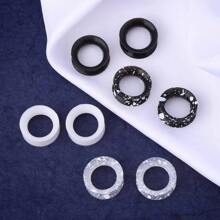 2 Stücke Silikon Ohrtunnel flexible Ohrplugs Stretcher Expander doppelt geflanscht Flesh Ohrpiercing Schmuck für Frauen und Männer